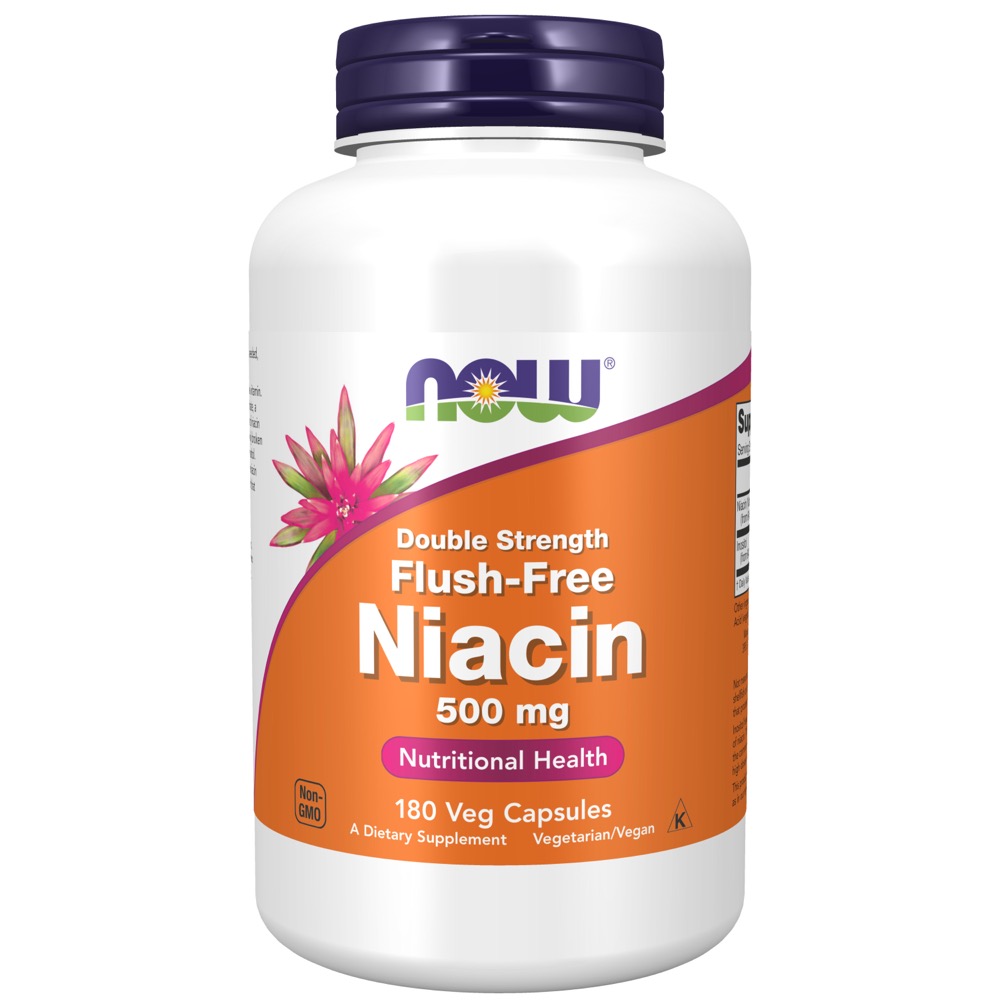 Now Vitamins - Niacin Flush-Free Double Strength 500Mg 180 Vcaps