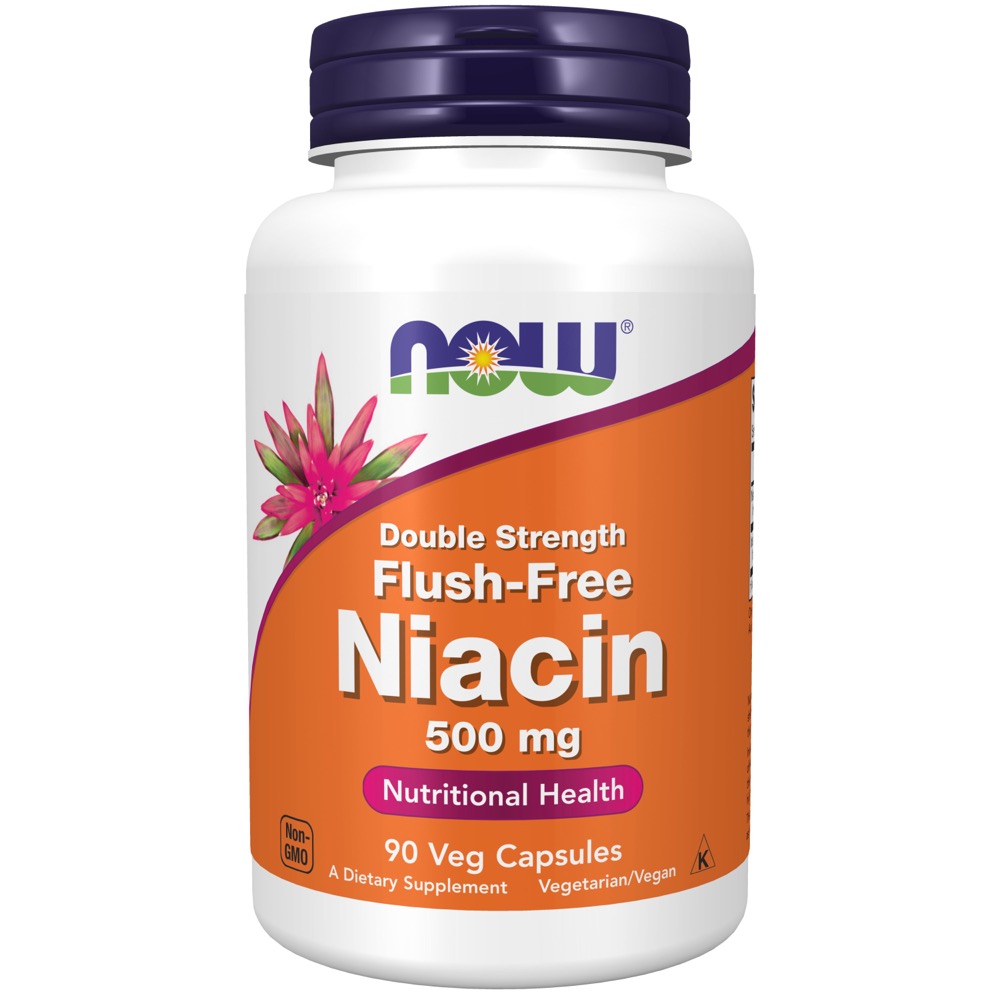 Now Vitamins - Niacin Flush-Free Double Strength 500Mg 90 Vcaps