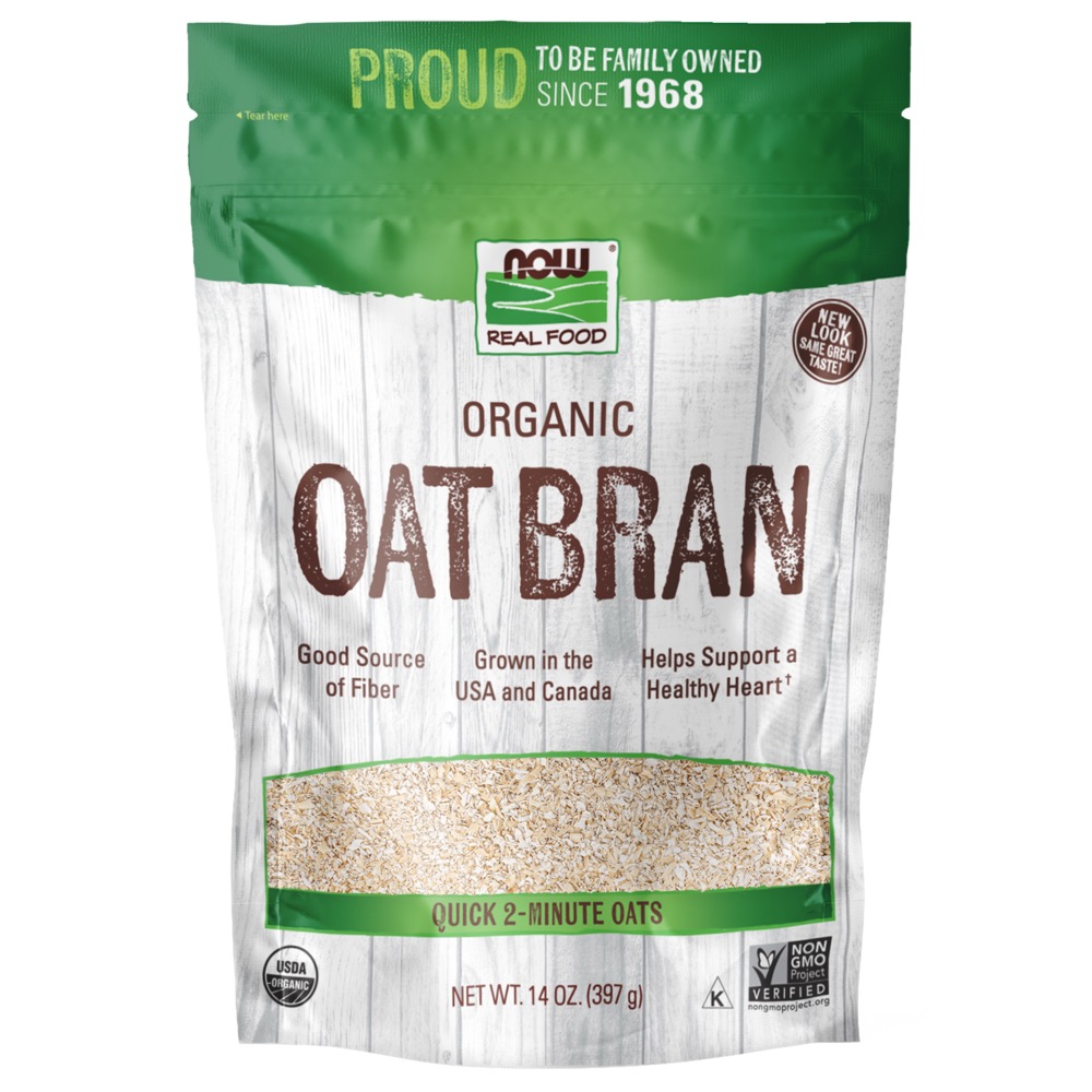 Now Vitamins - Oat Bran Nat  14 oz