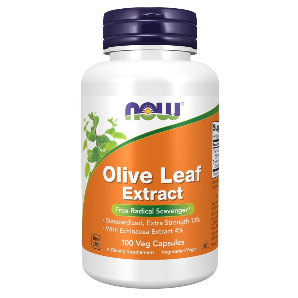 Now Vitamins - Olive Leaf Ext 18% 500Mg 100 Vcaps