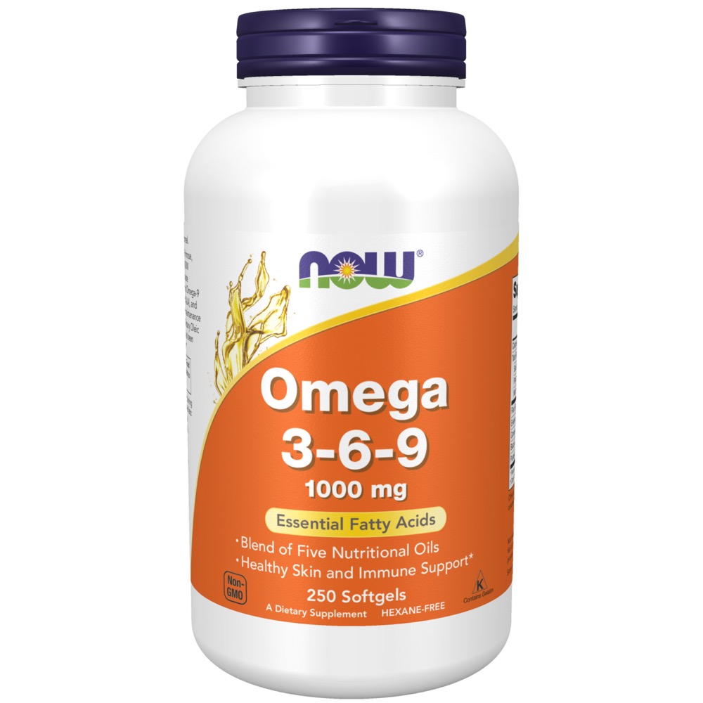 Now Vitamins - Omega 3-6-9 1000 Mg 250 Gels