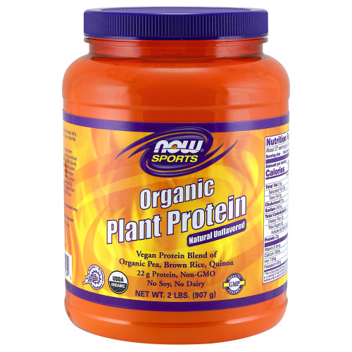 Now Vitamins - Organic Plant Protein Unflavored 2 Lbs-OUT OF STOCK