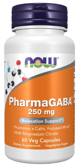Now Vitamins - Pharma Gaba 250mg 60 vcaps