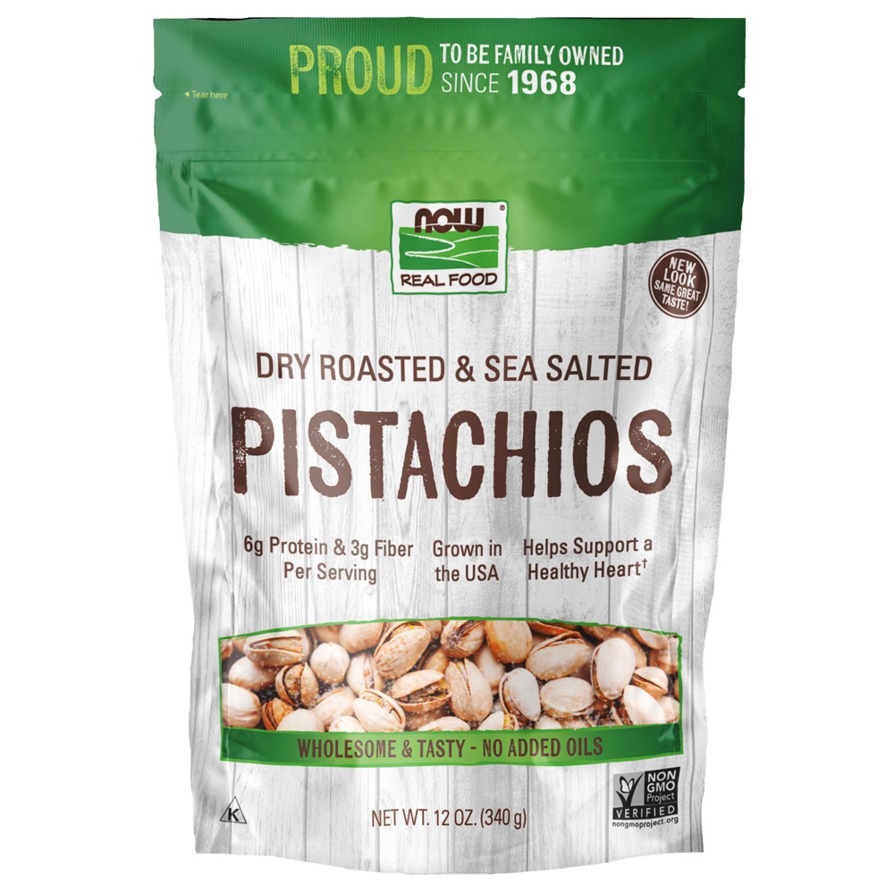 Now Vitamins - Pistachios Roasted and Salted 12 oz