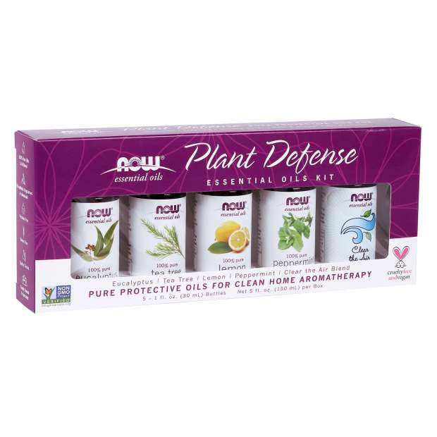 Now Vitamins - Plant Defense Essential Oils Kit, 5 - 1 fl. oz. bottles