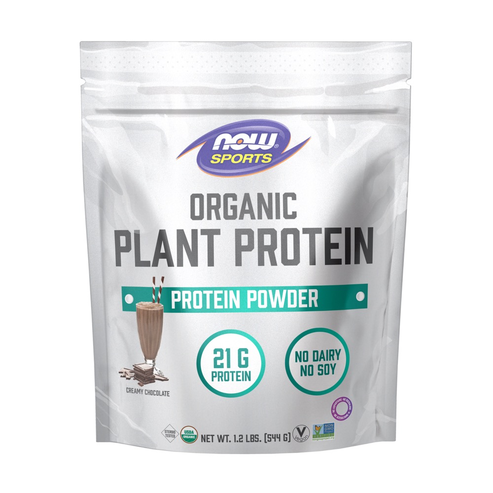 Now Vitamins - Plant Protein Organic, Chocolate 1lb