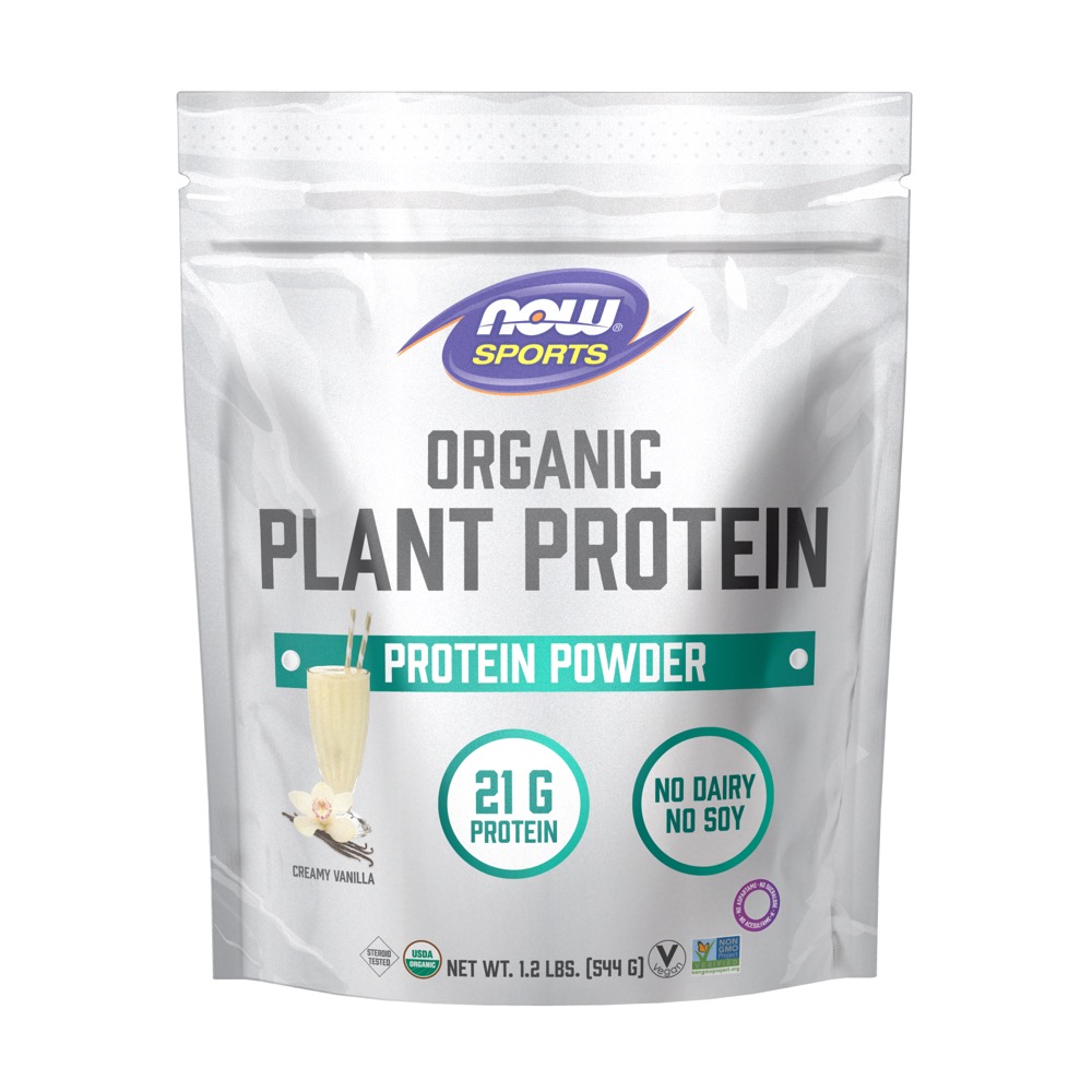 Now Vitamins - Plant Protein Organic, Vanilla 1lb