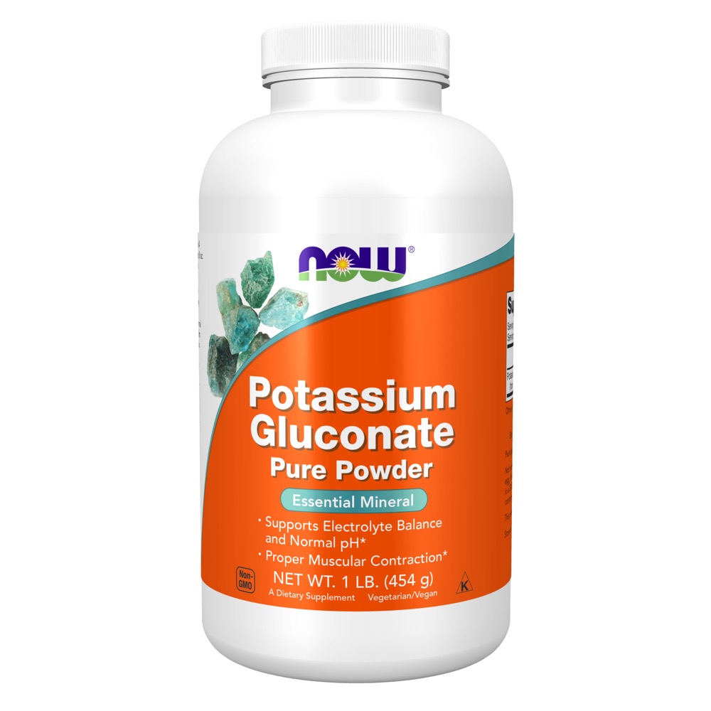 Now Vitamins - Potassium Gluconate Pure Powder 1Lb