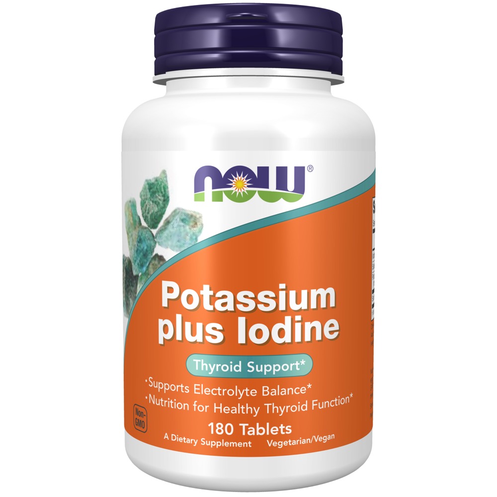 Now Vitamins - Potassium Plus Iodine 180 Tabs