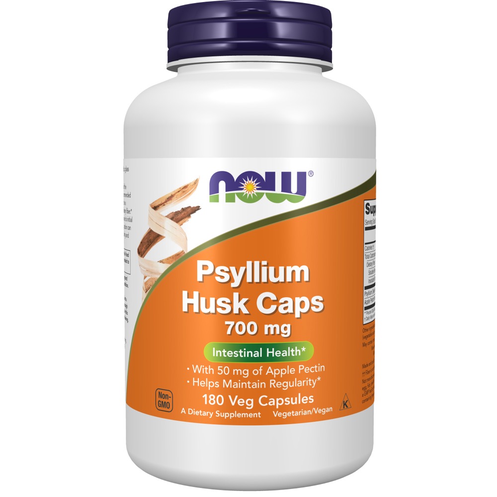 Now Vitamins - Psyllium Husk 750Mg + Pectin 180 Caps