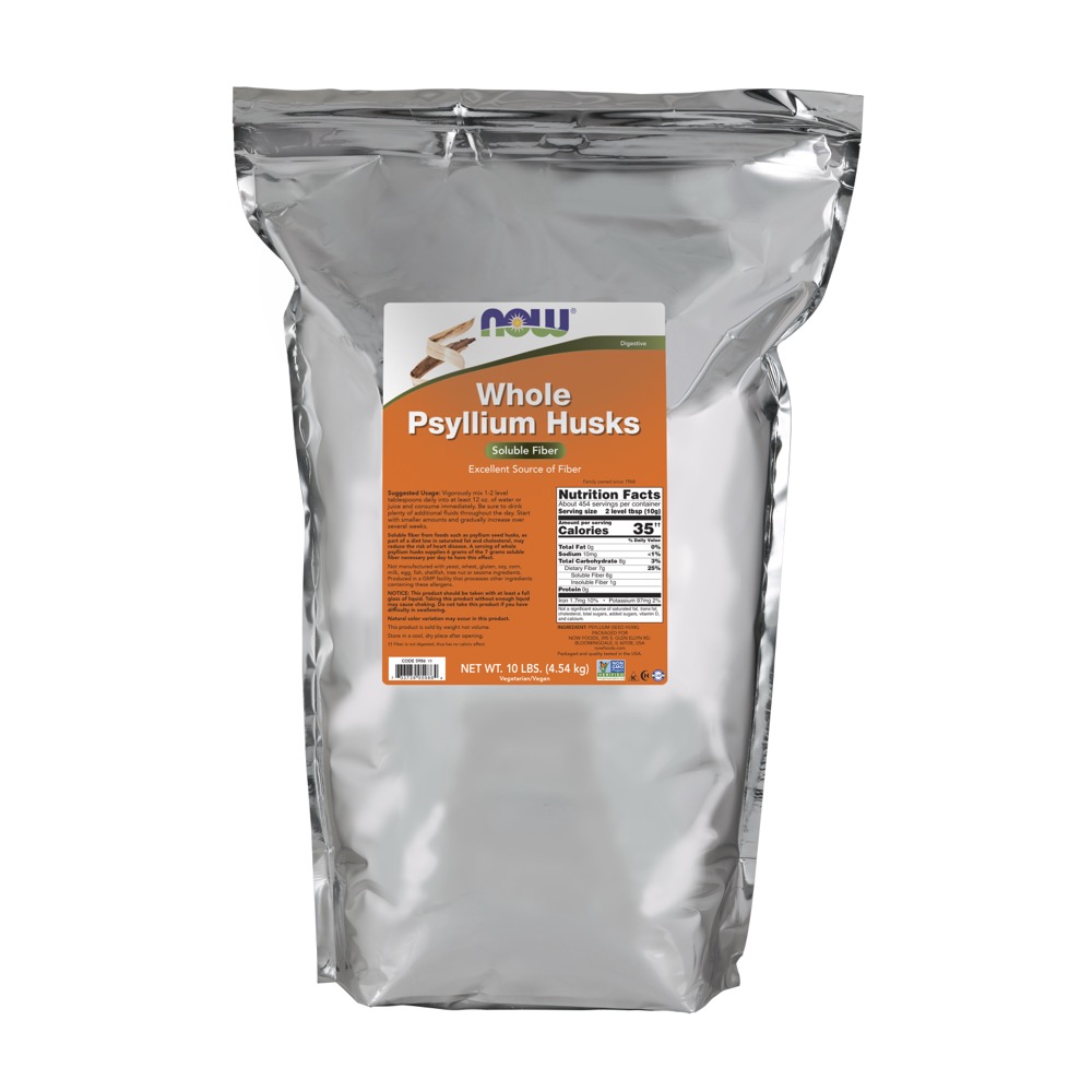 Now Vitamins - Psyllium Husk Whole 10/Lbs 