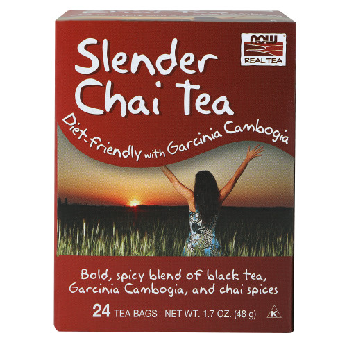 Now Vitamins - Real Tea Slender Chai Tea 24 bags/box TEMPORARELY UNAVAILABLE