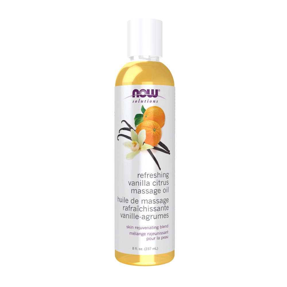 Now Vitamins - Refreshing Vanilla Citrus Massage Oil 8 fl. oz.