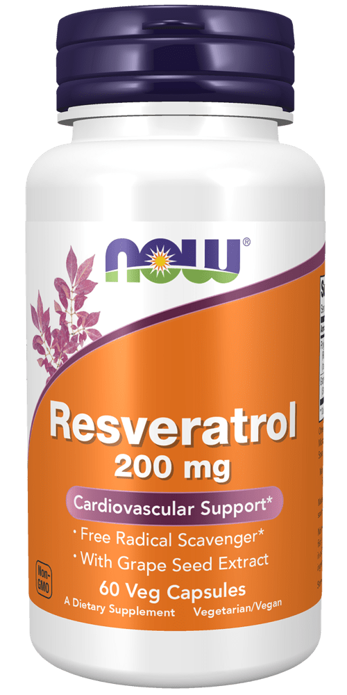 Now Vitamins - Natural Resveratrol 200 Mg 60 Vcaps