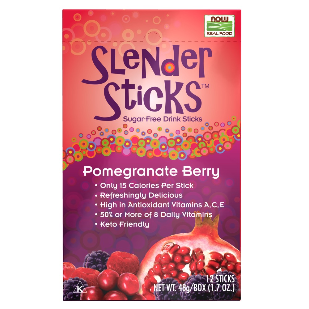 Now Vitamins - Slender Sticks Pomegranate Berry Sugar Free Drink Sticks 12 / 1.7 oz. Sticks