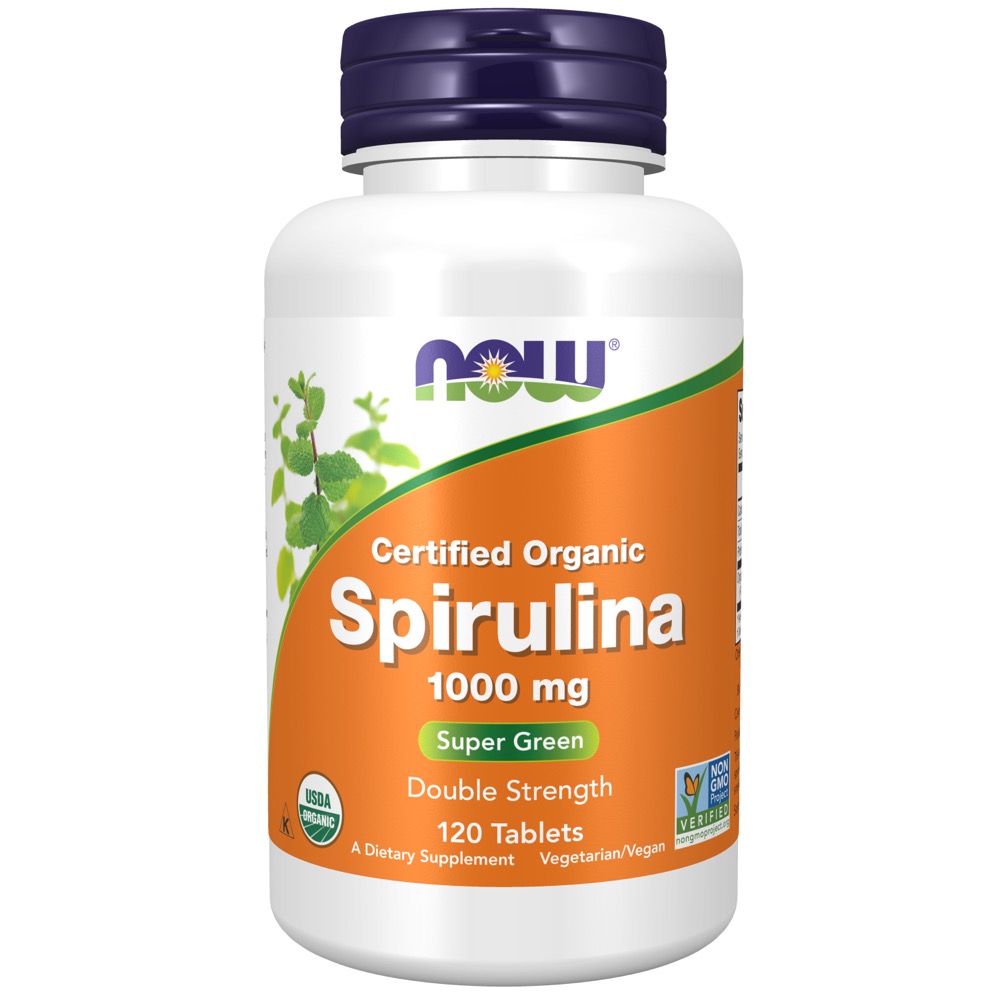 Now Vitamins - Spirulina Organic Double Strength 1000 mg 120 Tablets