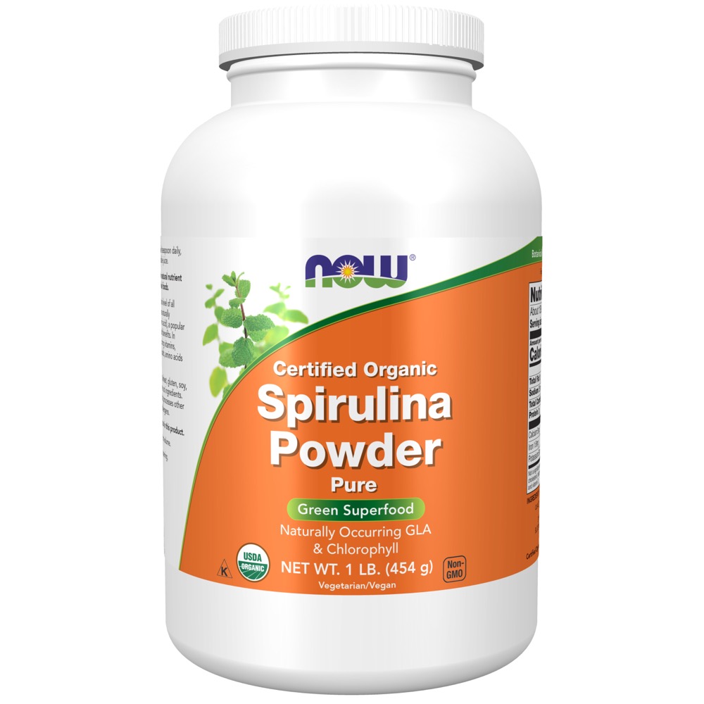 Now Vitamins - Spirulina Powder Certified Organic 1 lb.
