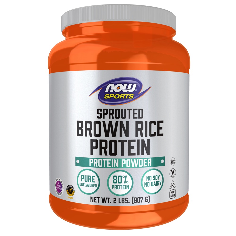 Now Vitamins - Sprouted Brown Rice Protein Powder 2 lbs