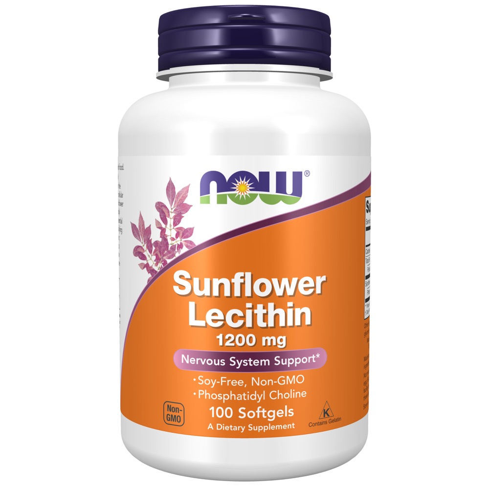 Now Vitamins - Sunflower Lecithin 1200Mg Soy Free 100 Solfgels