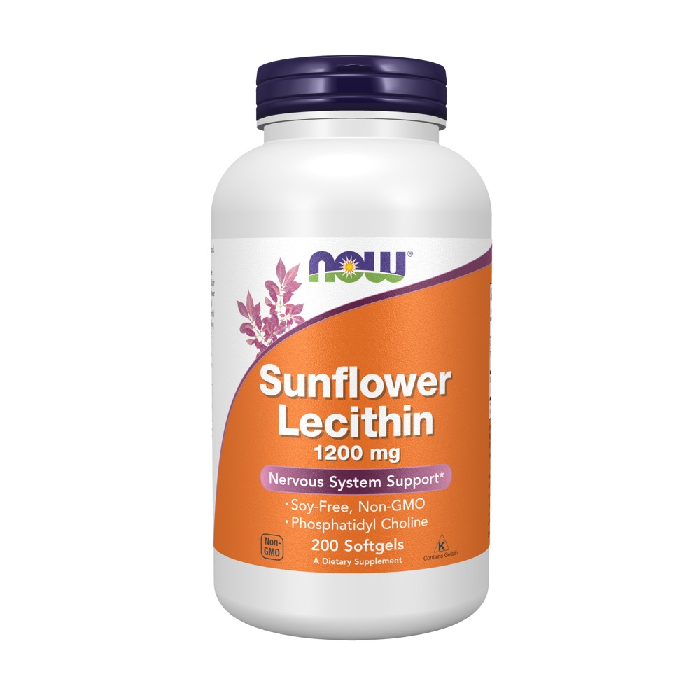 Now Vitamins - Sunflower Lecithin 1200Mg Soy Free 200 Softgels