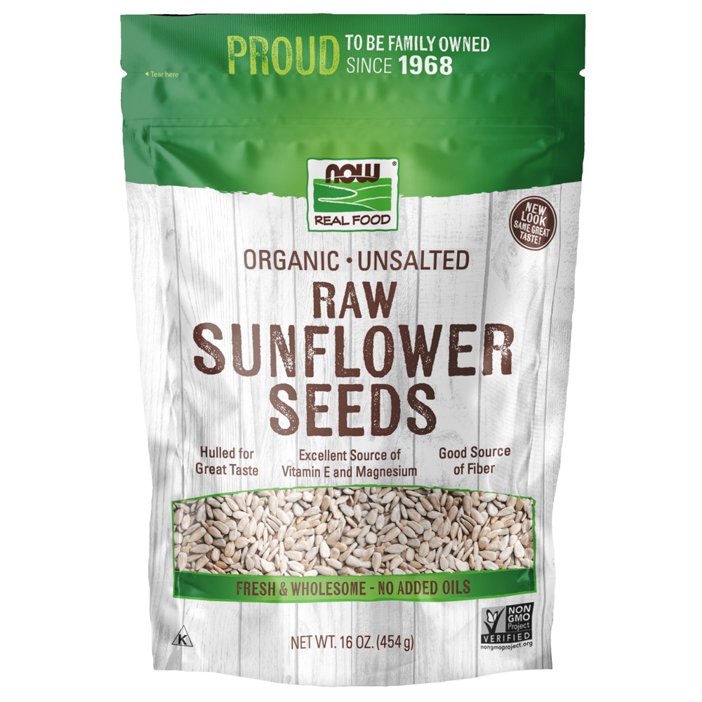 Now Vitamins - Sunflower Seeds, Organic 16 oz.