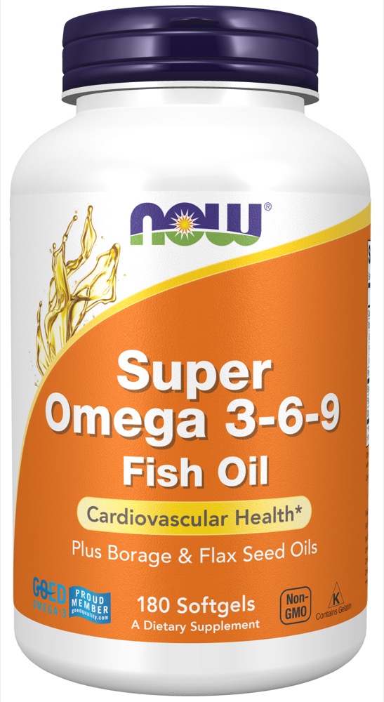 Now Vitamins - Super Omega 3-6-9 1200 Mg 180 Gels