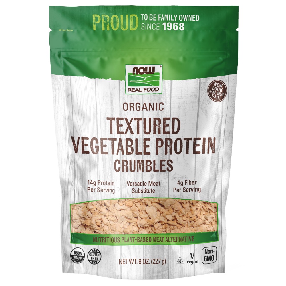 Now Vitamins - Textured Soy Protein Granules (Certified Organic) 8 oz.