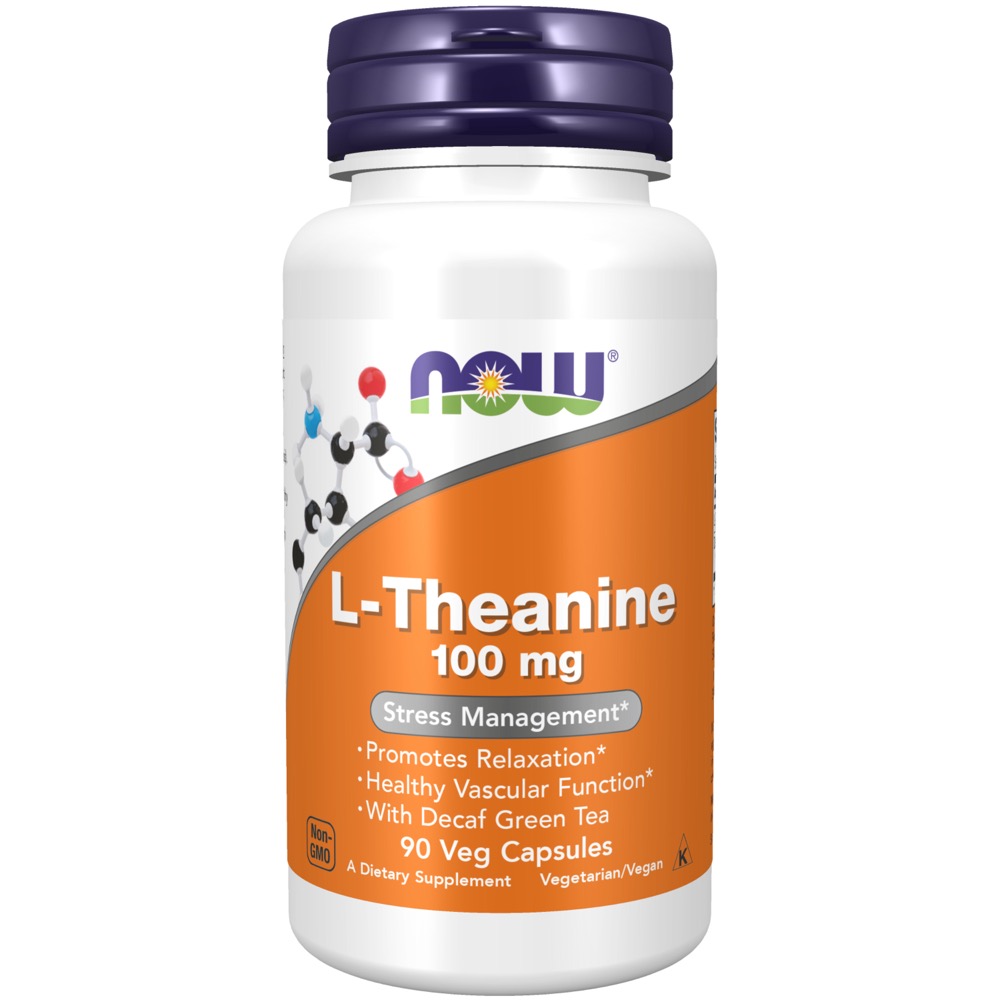 Now Vitamins - Theanine 100 mg 90 Veg Capsules