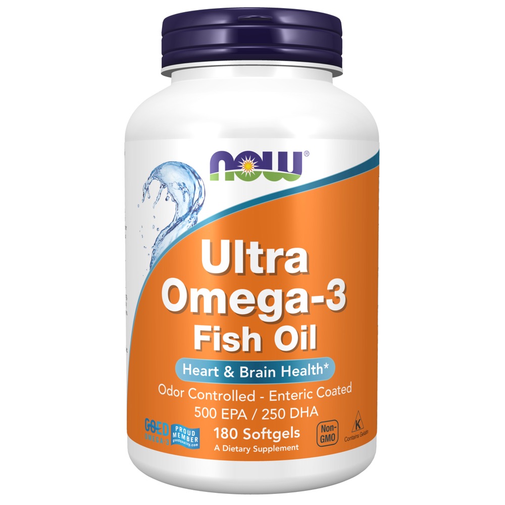 Now Vitamins - Ultra Omega-3 500EPA/250DHA 180 Softgels 