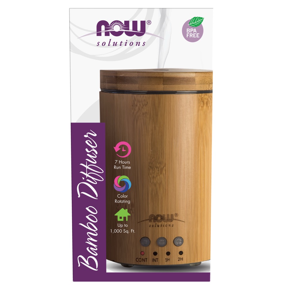 Now Vitamins - Ultrasonic Real Bamboo Oil Diffuser