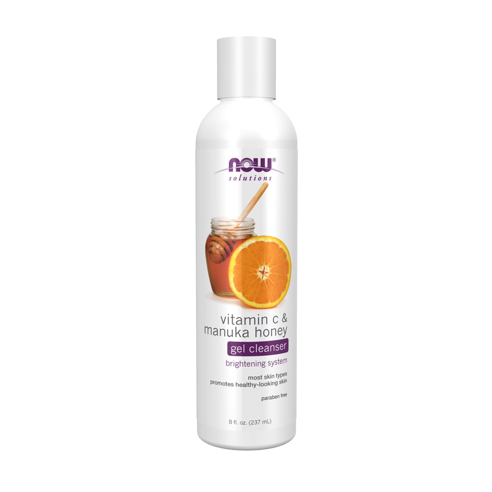Now Vitamins - Vitamin C & Manuka Honey Gel Cleanser 8 Fl. oz.
