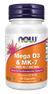 Now Vitamins - Mega D3 & MK-7 30 Caps