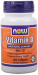 Now Vitamins - Vitamin D 400 IU 180/Sgel