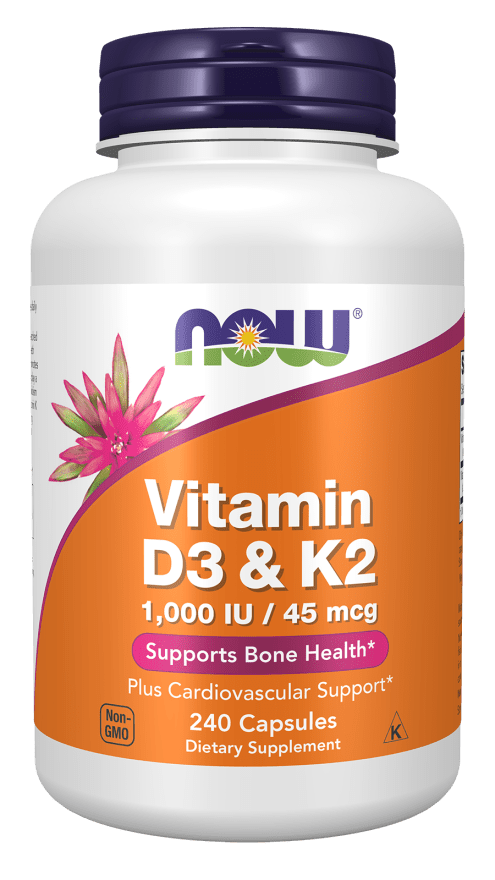 Now Vitamins - D-3 (Vitamin) & K2 240 Capsules