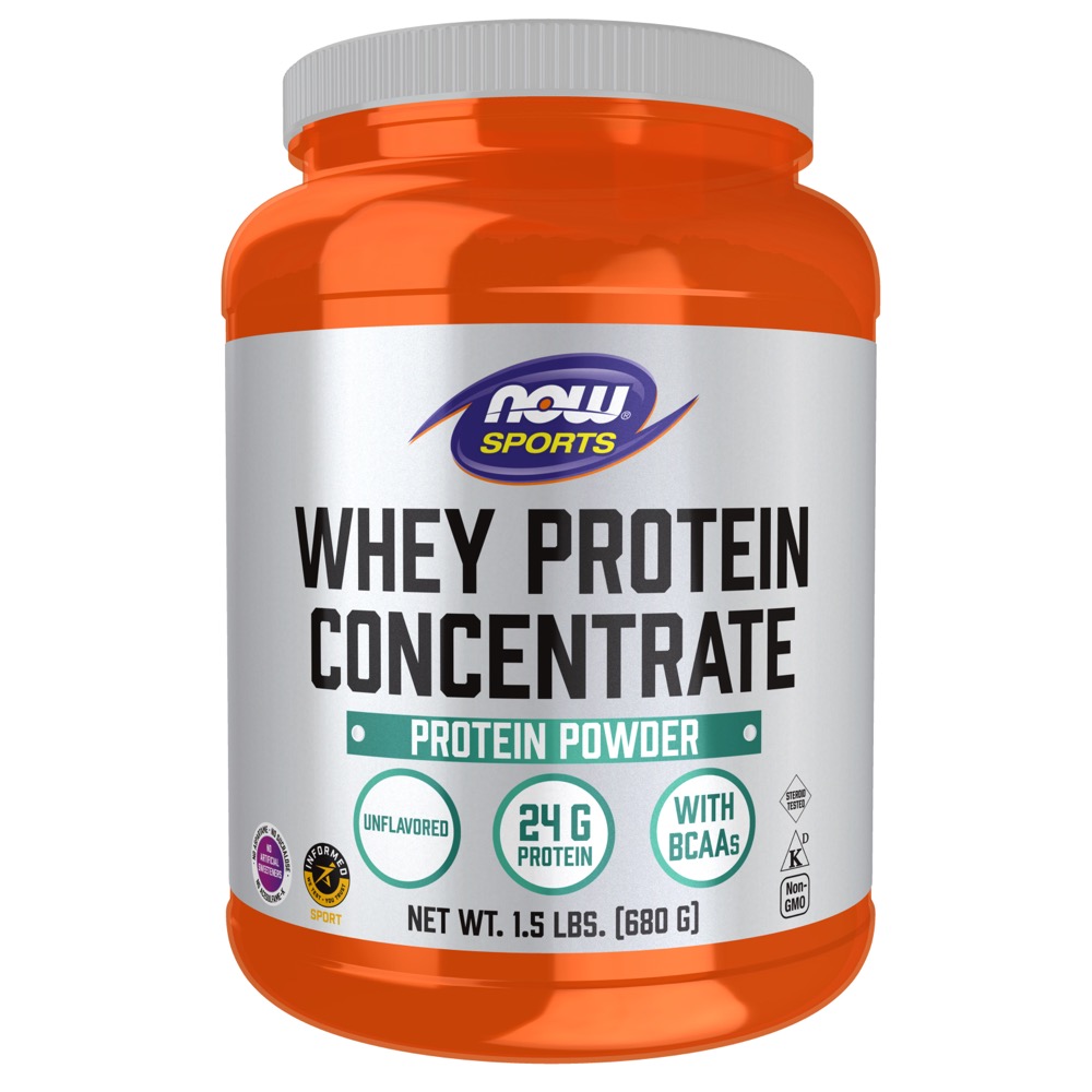 Now Vitamins - Whey Protein Concentrate Pure Unflavored 1.5 Lbs