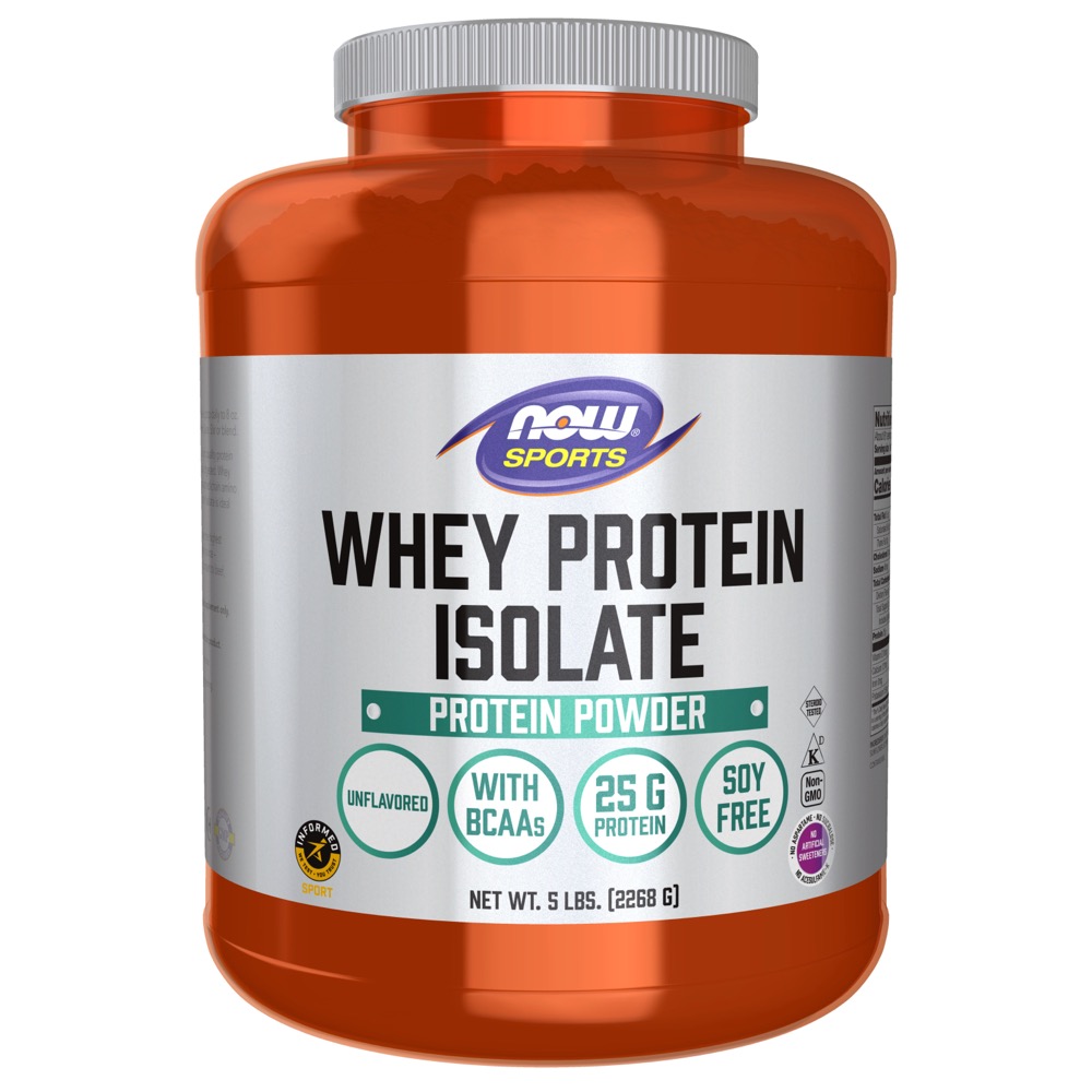 Now Vitamins - Whey Protein Isolate 5 Lbs. Natural Unflavored
