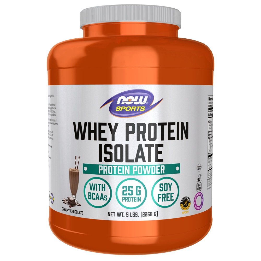 Now Vitamins - Whey Protein Isolate Chocolate 5 Lbs.