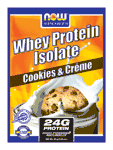 Now Vitamins - Whey Protein Isolate Cookies & Cream 14 Packets/Box (30 g each)