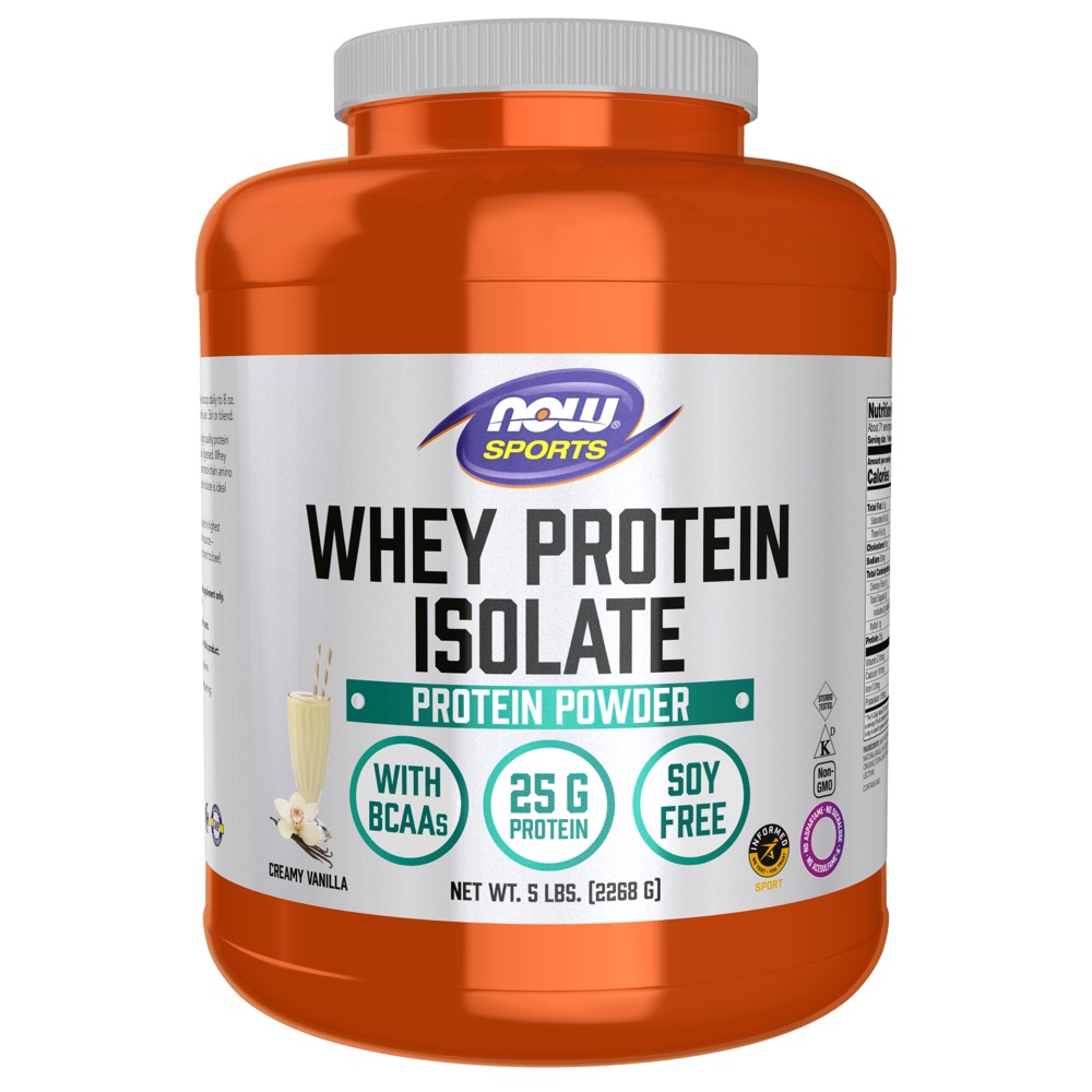 Now Vitamins - Whey Protein Isolate Vanilla 5 Lb.     