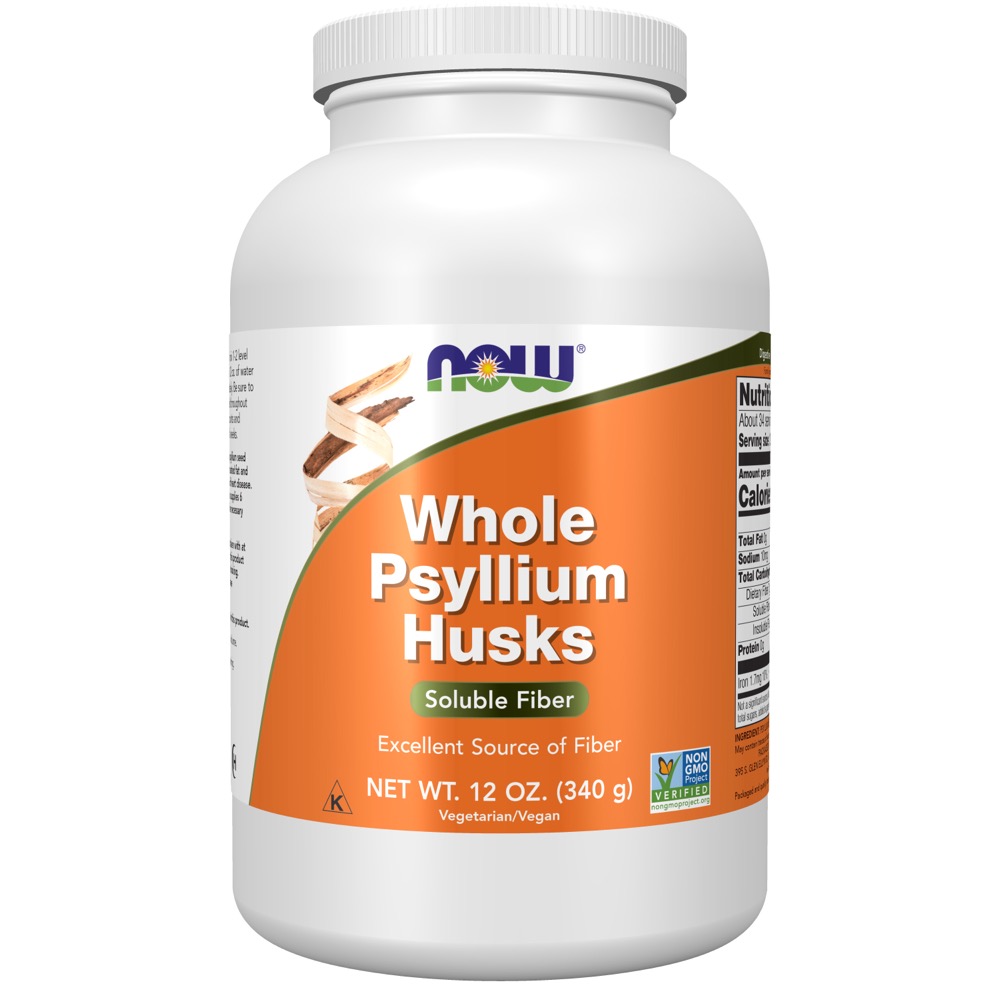 Now Vitamins - Whole Psyllium Husks 12 oz    