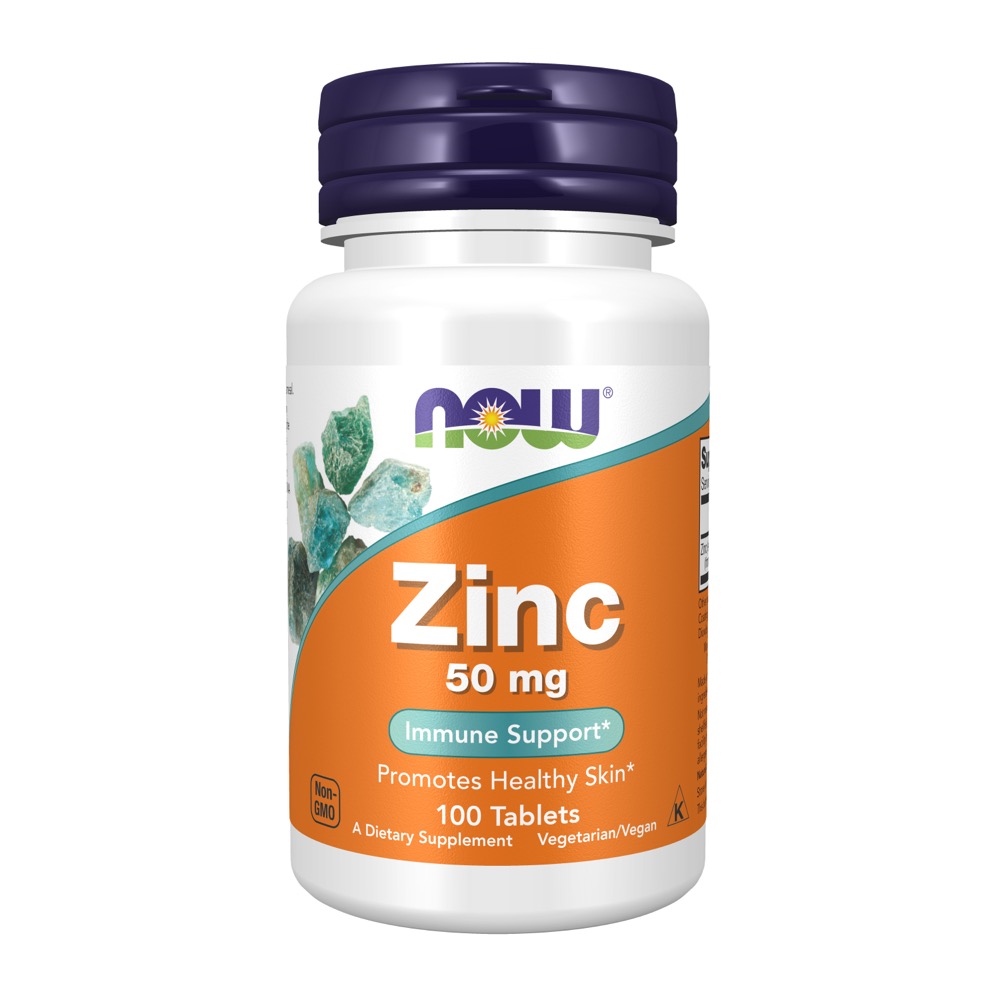 Now Vitamins - Zinc Gluconate 50Mg 100 Tabs