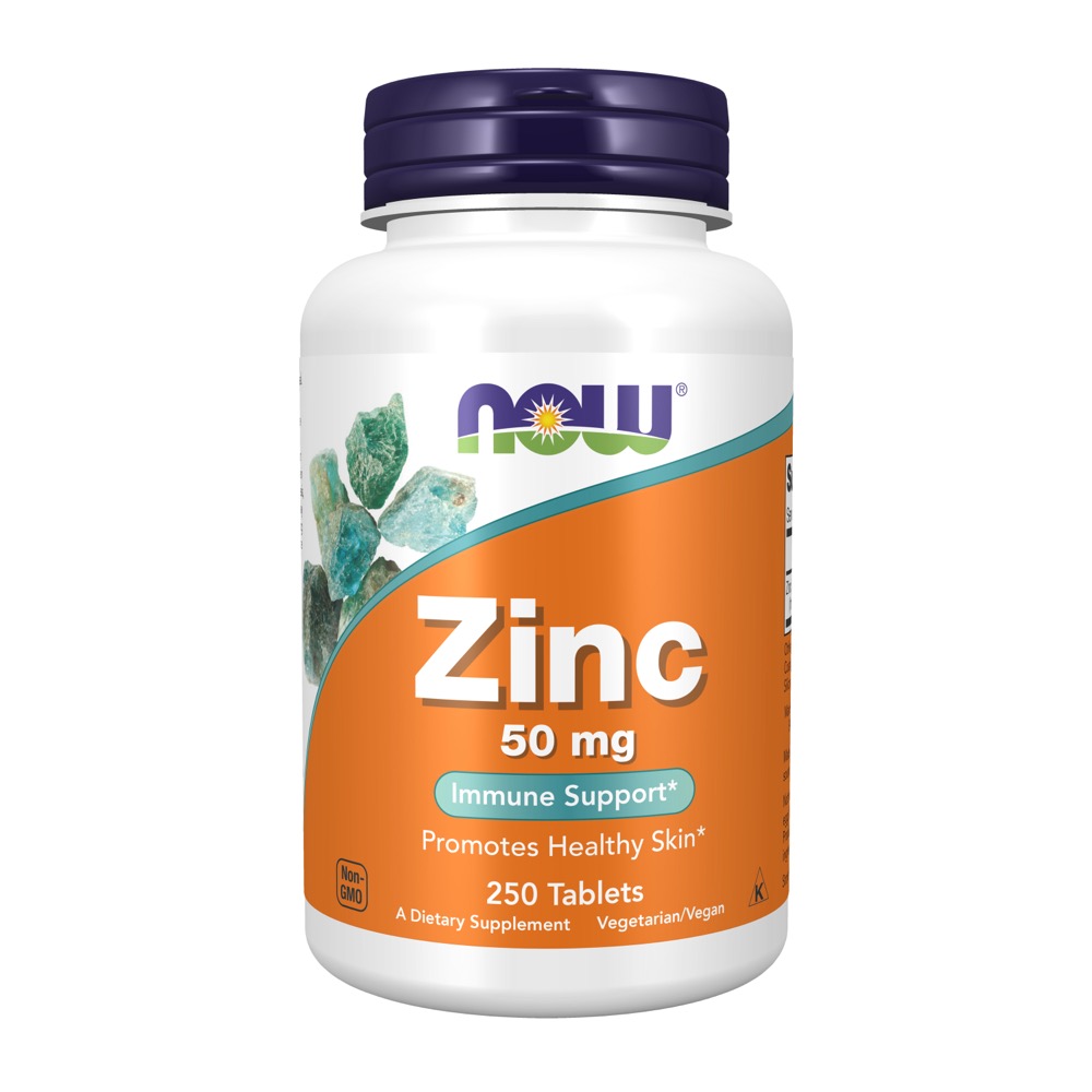Now Vitamins - Zinc Gluconate 50Mg 250 Tabs     