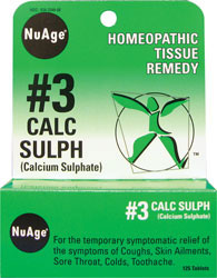 NuAge  #3 Calc Sulph 125 Tabs