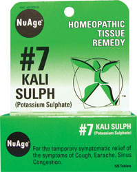 NuAge  #7 Kali Sulph 125 Tabs