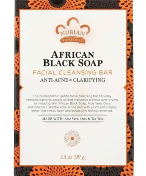 Nubian Bar Soap African Black Facial Cleansing Bar 3.5 oz