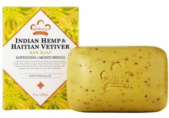 Nubian Bar Soap Hemp&Haitian Vetiver 5 OZ
