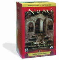 Numi Teas - Herbal Tea Organic Spiced Rooibos Ruby Chai Tea 18 BAG