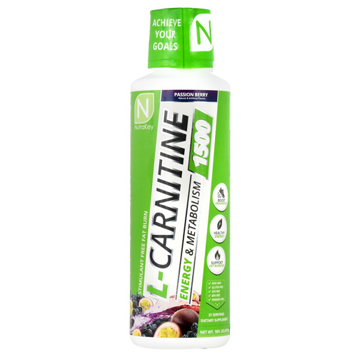 Nutrakey Liquid L-Carnitine 1500 Pass Berry 31/Serv