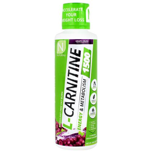 Nutrakey Liquid L-Carnitine 1500 Grape Crush 31/Serv