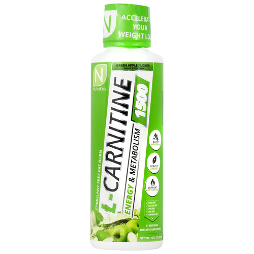 Nutrakey Liquid L-Carnitine 1500 Green Apple 31/Serv